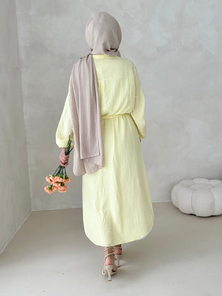 Musselin Kleid MIT GÜRTEL