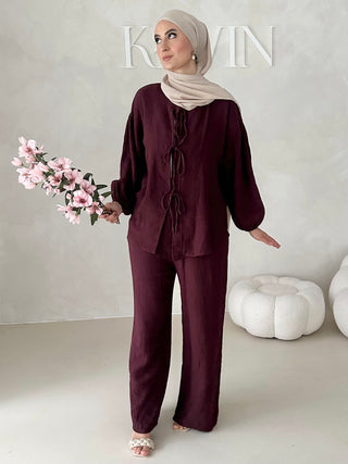 Musselin Zweiteiler MIT SCHNÜRCHEN