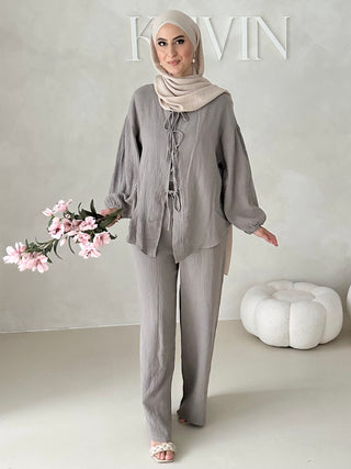 Musselin Zweiteiler MIT SCHNÜRCHEN