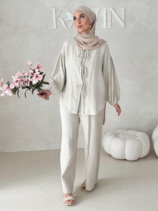 Musselin Zweiteiler MIT SCHNÜRCHEN