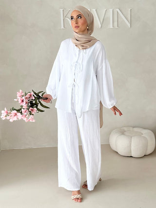 Musselin Zweiteiler MIT SCHNÜRCHEN