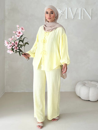 Musselin Zweiteiler MIT SCHNÜRCHEN