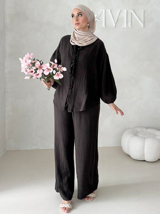 Musselin Zweiteiler MIT SCHNÜRCHEN