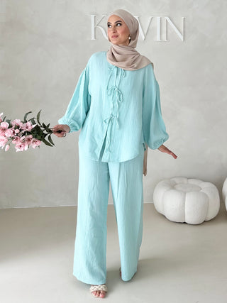 Musselin Zweiteiler MIT SCHNÜRCHEN