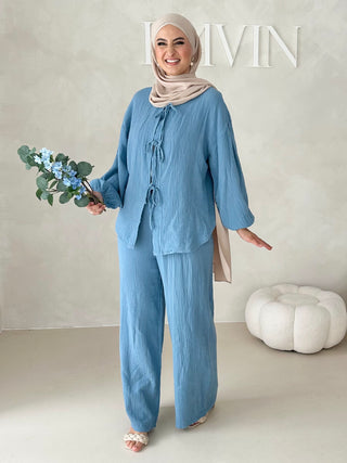 Musselin Zweiteiler MIT SCHNÜRCHEN