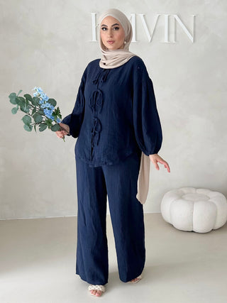 Musselin Zweiteiler MIT SCHNÜRCHEN