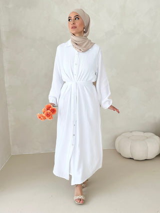 Musselin Kleid MIT GÜRTEL