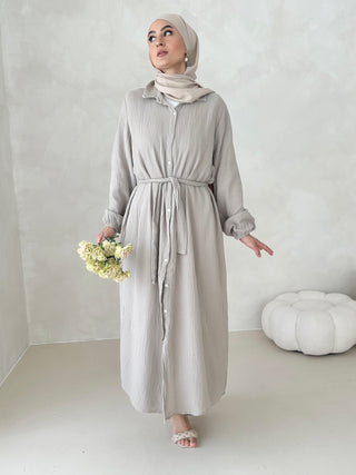 Musselin Kleid MIT GÜRTEL