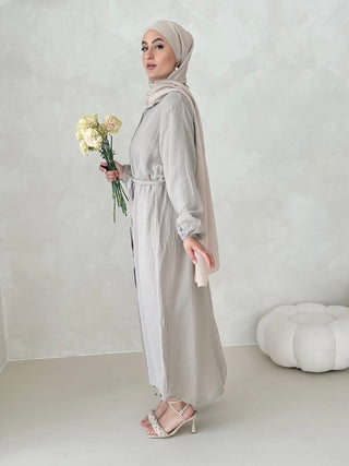 Musselin Kleid MIT GÜRTEL