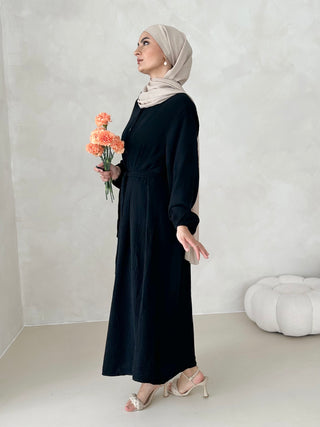 Musselin Kleid MIT GÜRTEL