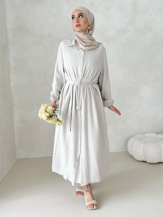 Musselin Kleid MIT GÜRTEL