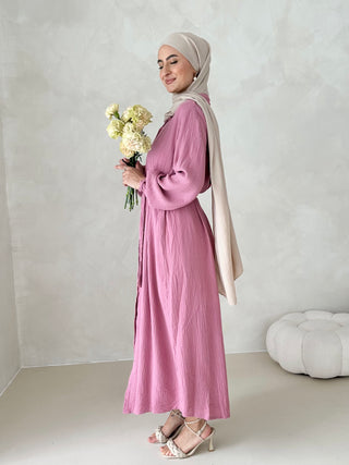 Musselin Kleid MIT GÜRTEL