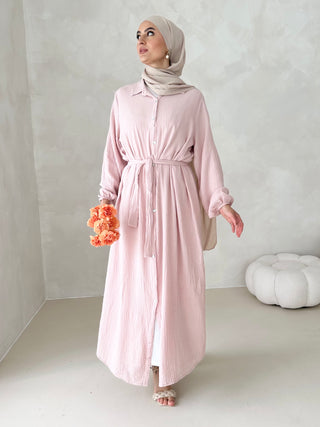 Musselin Kleid MIT GÜRTEL