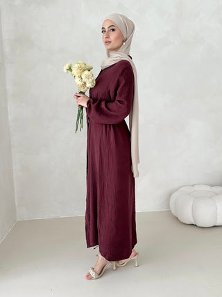 Musselin Kleid MIT GÜRTEL