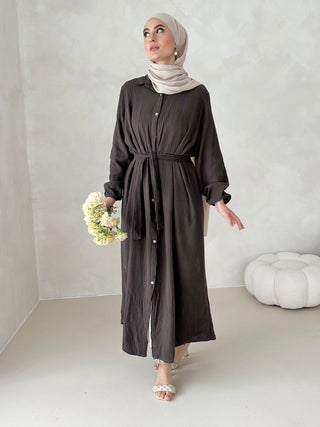 Musselin Kleid MIT GÜRTEL