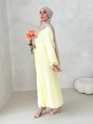 Musselin Kleid MIT GÜRTEL