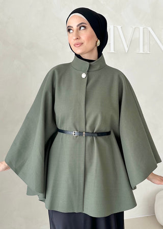 Lafée Cape mit Gürtel