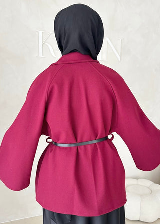 Liz Jacke mit Gürtel