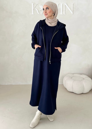 Hoodie Kleid Zweiteiler