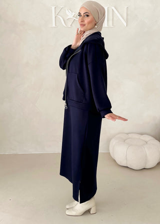 Hoodie Kleid Zweiteiler