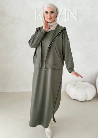 Hoodie Kleid Zweiteiler