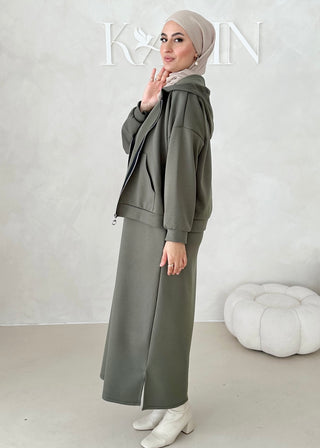 Hoodie Kleid Zweiteiler