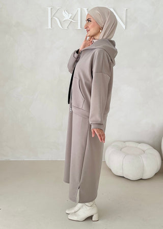 Hoodie Kleid Zweiteiler