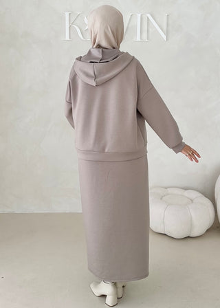 Hoodie Kleid Zweiteiler