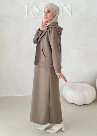 Hoodie Kleid Zweiteiler