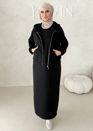 Hoodie Kleid Zweiteiler