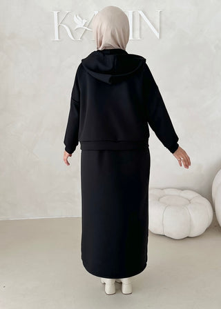 Hoodie Kleid Zweiteiler