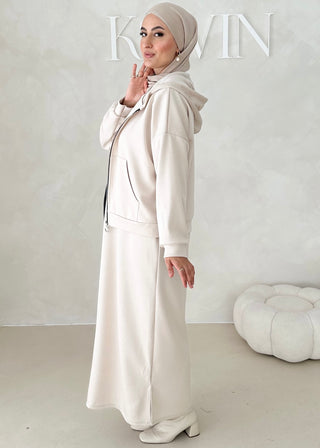 Hoodie Kleid Zweiteiler