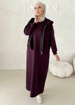 Hoodie Kleid Zweiteiler