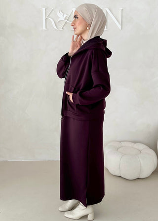 Hoodie Kleid Zweiteiler