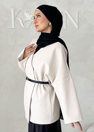 Mer Jacke mit Gürtel