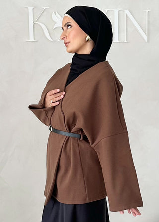 Mer Jacke mit Gürtel