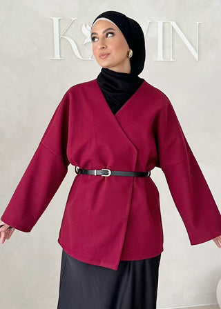 Mer Jacke mit Gürtel