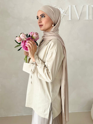 Basic Bluse mit Schnürdetail