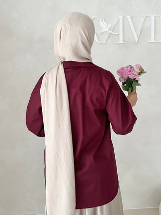 Basic Bluse mit Schnürdetail