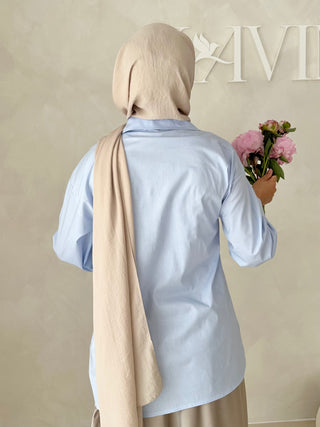 Basic Bluse mit Schnürdetail