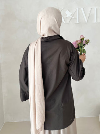 Basic Bluse mit Schnürdetail