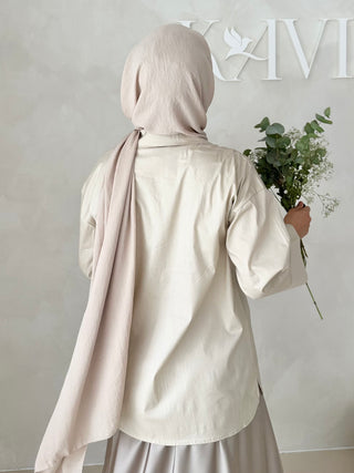 Basic Bluse mit Schnürdetail