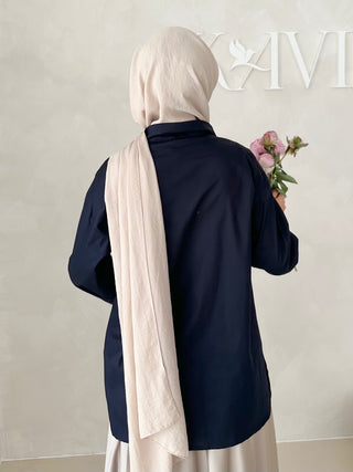 Basic Bluse mit Schnürdetail