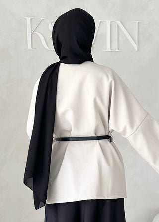 Mer Jacke mit Gürtel