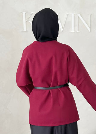 Mer Jacke mit Gürtel