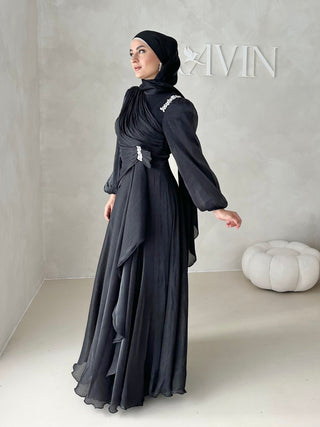 Eléa Abendkleid mit Strasssteinen