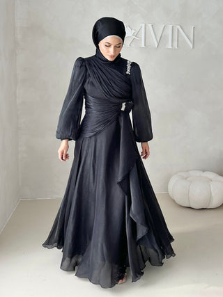 Eléa Abendkleid mit Strasssteinen