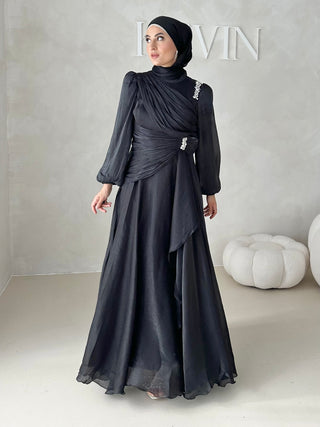 Eléa Abendkleid mit Strasssteinen