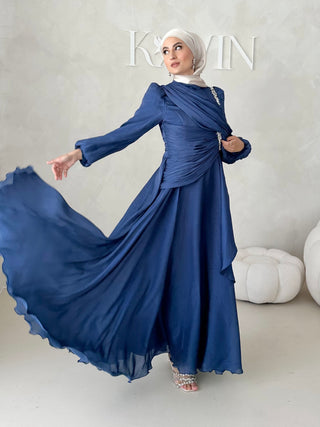 Eléa Abendkleid mit Strasssteinen