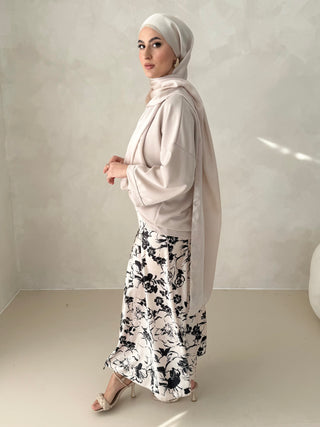 Leya Satin Rock mit Muster